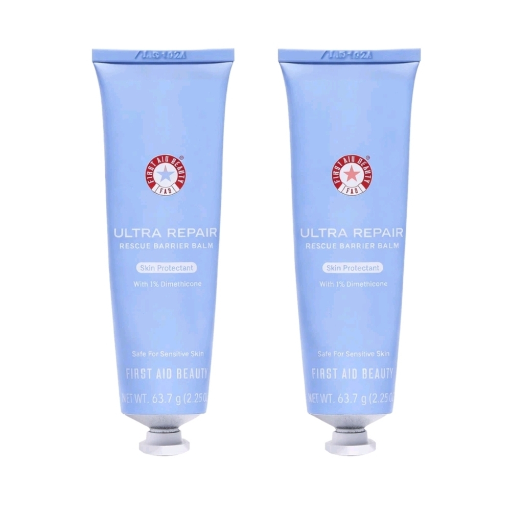 NIB 2-PACK First Aid Beauty ULTRA REPAIR Rescue Barrier Balm 2.25 oz 03/2027